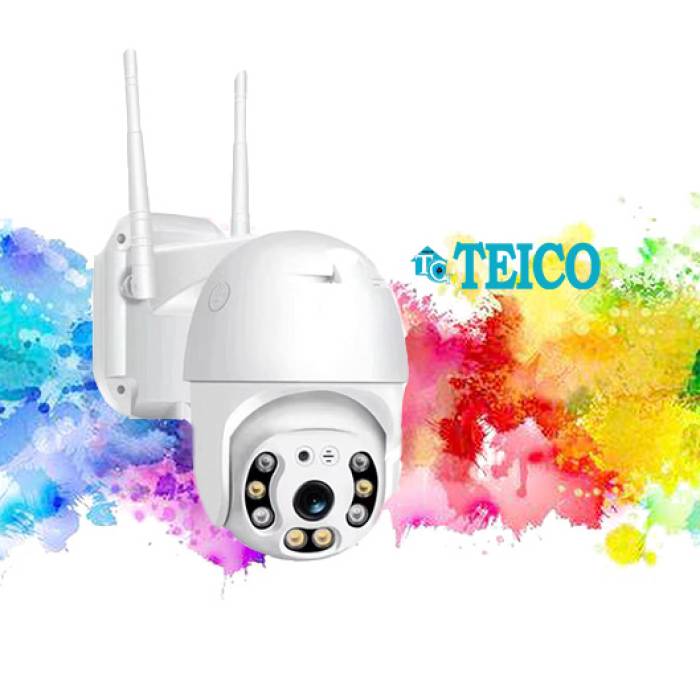 3 MP Mini Renkli Speed Dome Wifi Sesli Güvenlik Kamerası Adaptör Dahil Teico-4030