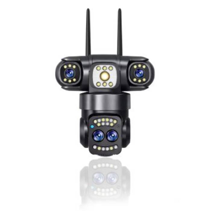 3 Kameralı Full Hd Wifi Kablosuz Hareket Takipli Alarmlı Güvenlik Kamerası Teico-4306