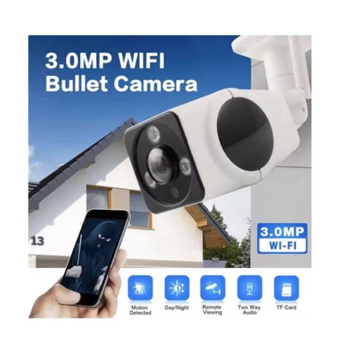 3 MP Full Hd Kablosuz Wifi Iç ve Dış Mekan Balık Gözü Güvenlik Kamerası