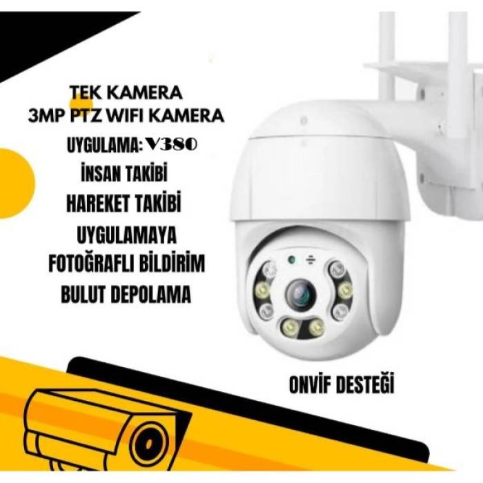 Ptz Wifi 3 MP Onvif Kablosuz Güvenlik Kamerası Teico-4123