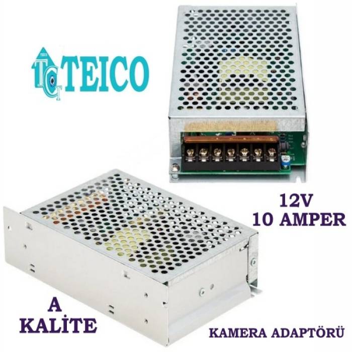 Cortex 12V 10 Amper Metal A Kalite Kamera Adaptörü Cortex-1210