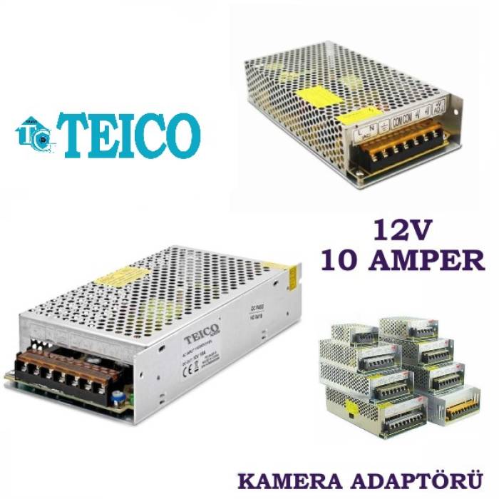 12V 10 Amper Metal Kamera Adaptörü Teico-5210