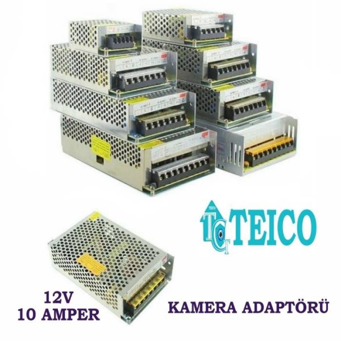 Cortex 12V 10 Amper Metal A Kalite Kamera Adaptörü Cortex-1210