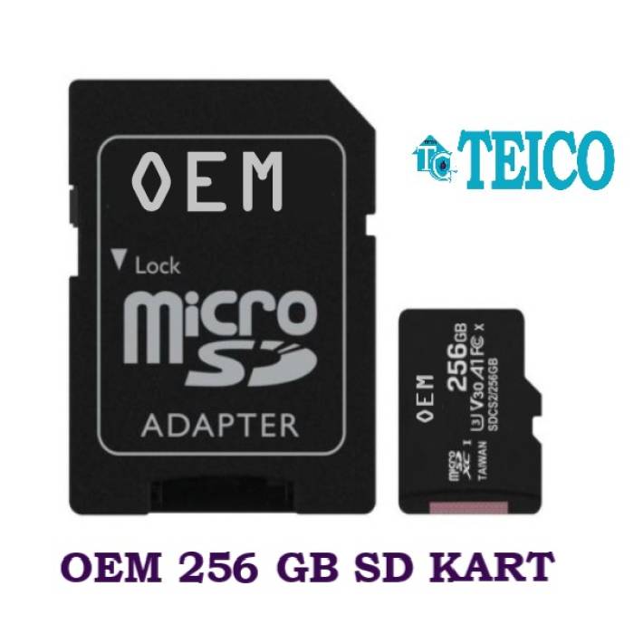 256 GB SD KART OEM Kameralar İçin A Kalite Class 10 Teico-5256