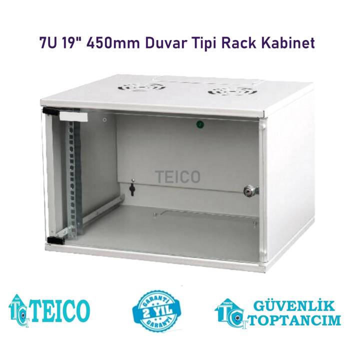 7u Duvar Tipi 19" Rack Kabinet 530 x 400 x 310 cm Teico-5710