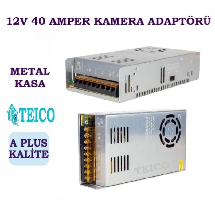 12V 40 Amper A Plus Kalite Metal Kamera Adaptörü Teico-5240A