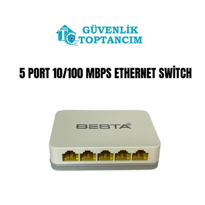 Besta 5 Port 10/100 Mbps Ethernet Switch BST-05