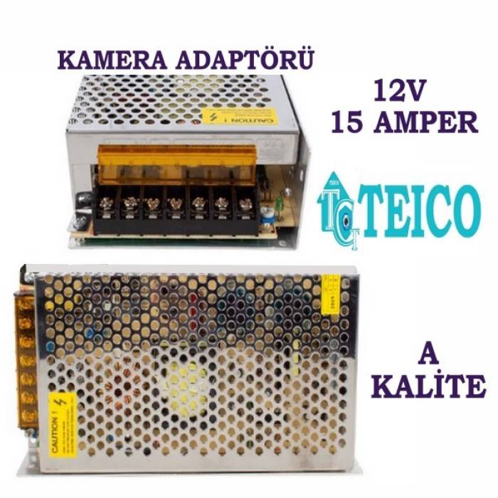 12V 15 Amper Metal Kamera Adaptörü Teico-5215
