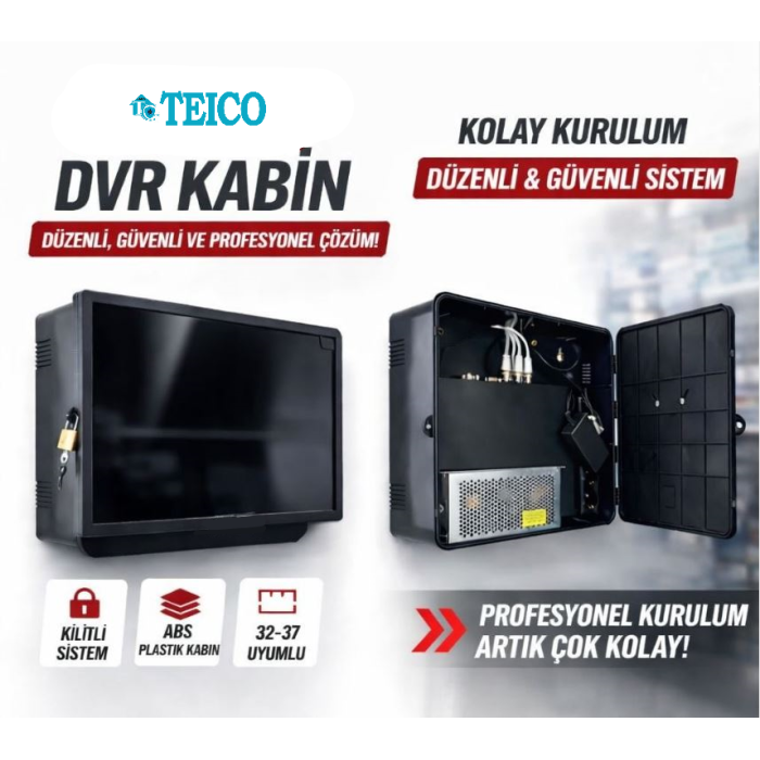 PVC Pano DVR Kabin Ve Monitör Koruma Panosu Teico-5540