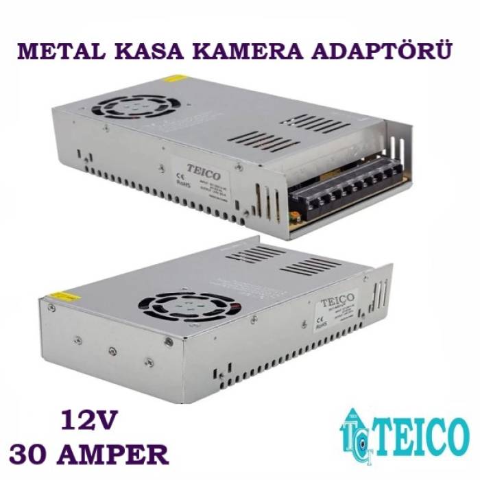 12V 30 Amper Metal Kamera Adaptörü Teico-5230