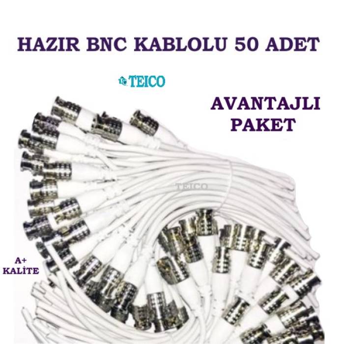 Hazır Kablolu BNC Konnektör 50 Adet Avantajlı Paket A+ Kalite Teico-5450