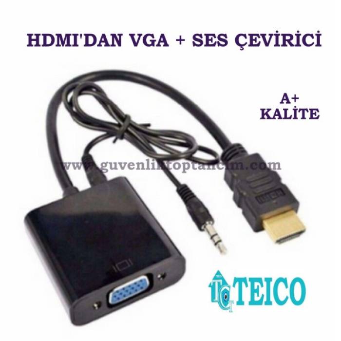 VGA + Ses den HDMI Çevirici A+ Kalite Teico- 5202