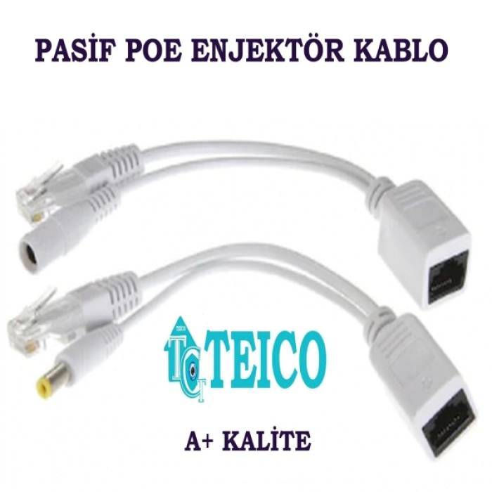 Pasif Poe Enjektör Ip Kamera Enjeksiyon Kablosu Teico-5008