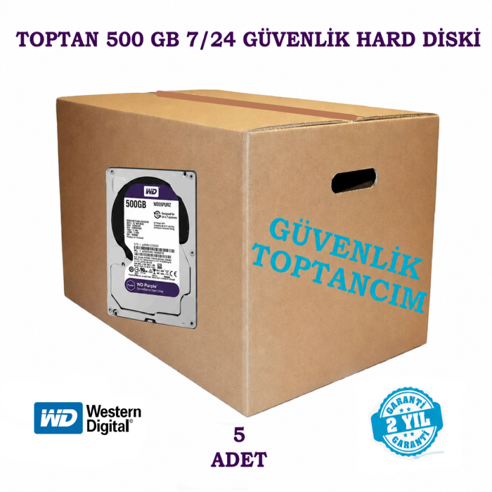 7/24 Güvenlik Hard Diski Toptan Satışı 5 Adet 500 GB HDD