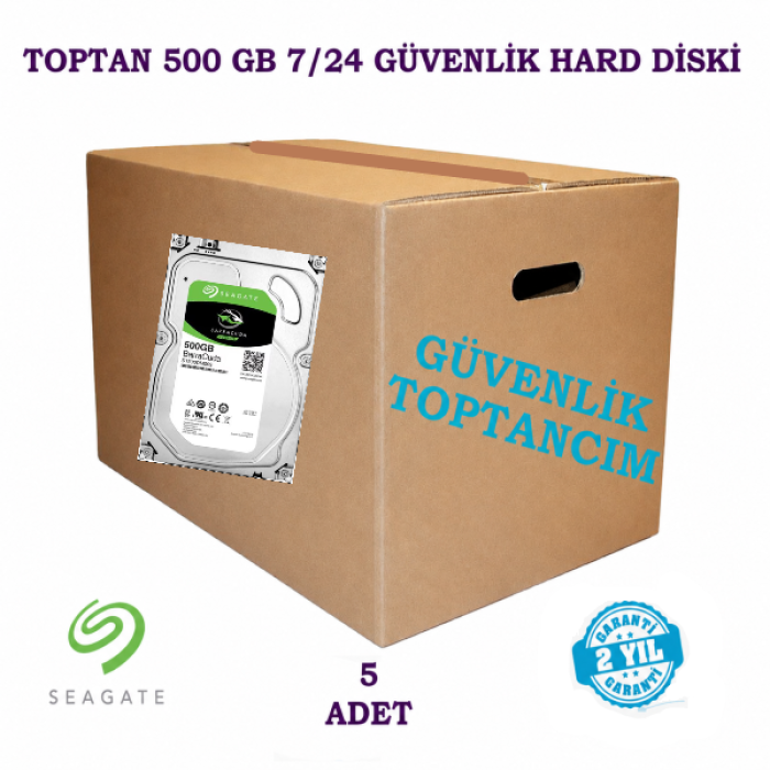 7/24 Seagate Güvenlik Hard Diski Toptan Satışı 5 Adet 500 GB HDD