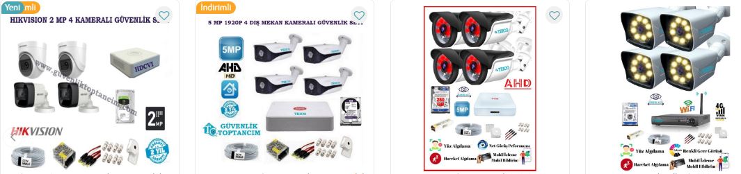 AHD Kamera Seti