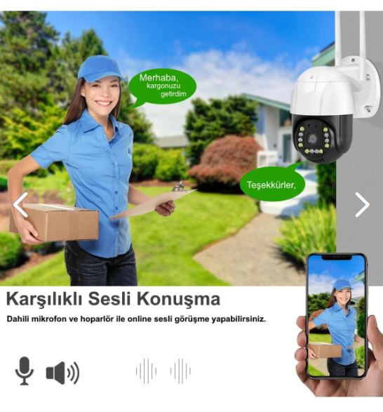 kablosuz wifi speed dome kamera 2 mp 