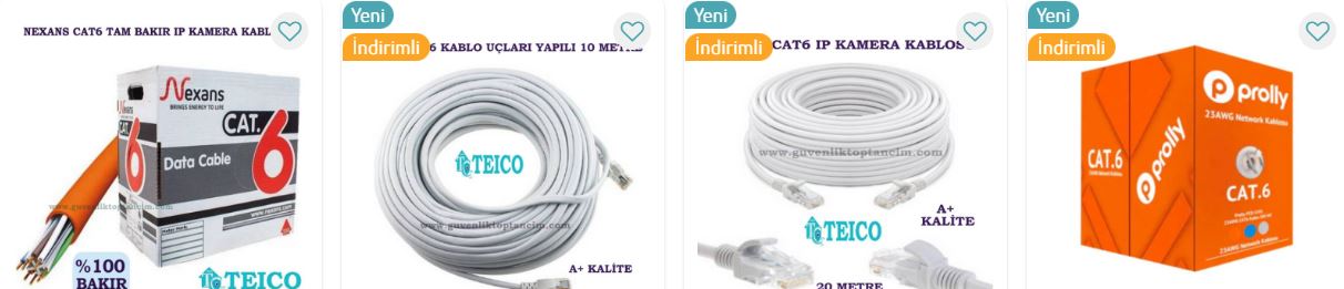 Nexans Cat 6 Saf Bakır Kamera Kablosu