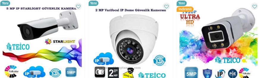 IP PoE Güvenlik Kamerası