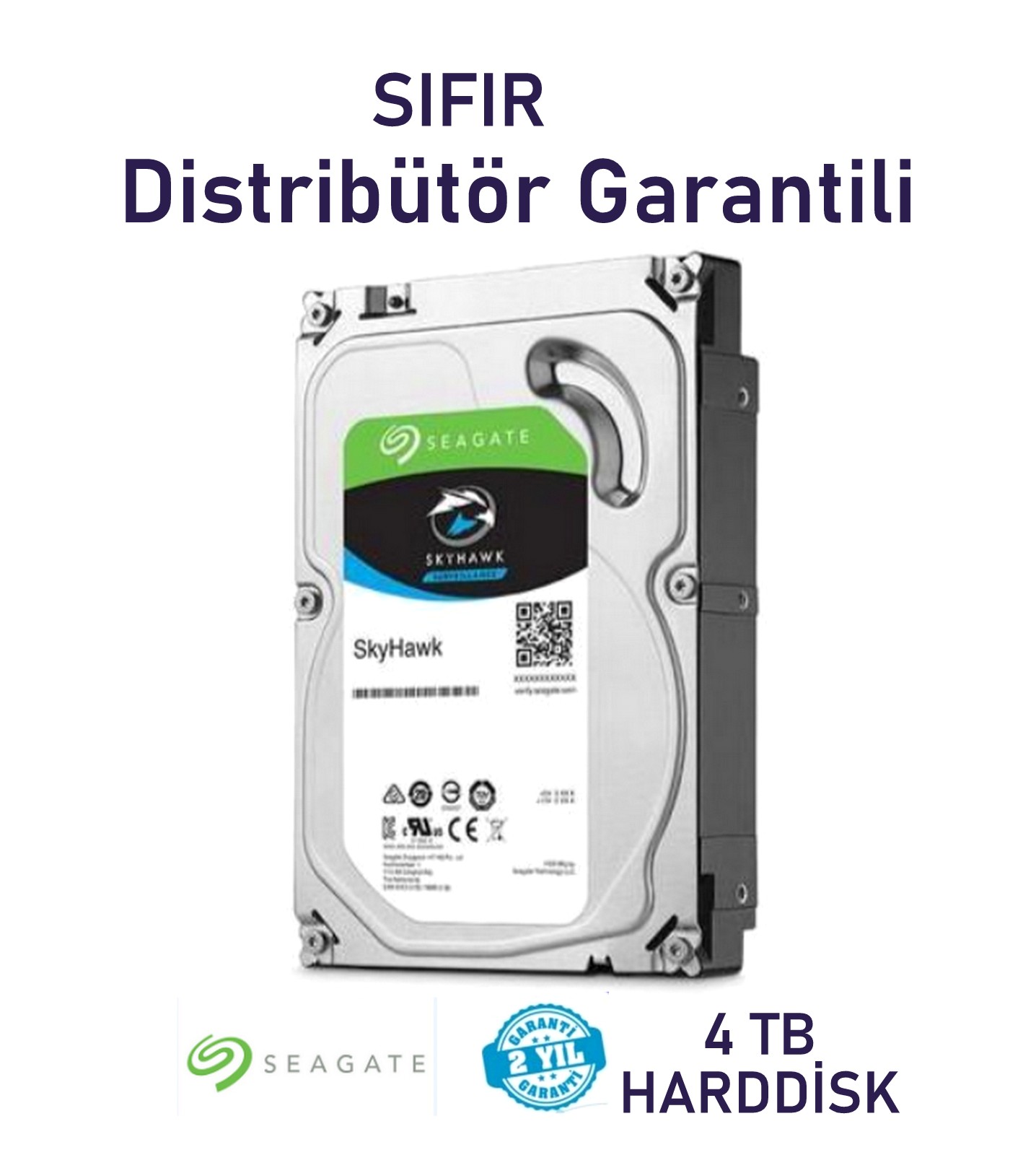 SEAGATE 4 TB HARDDİSK 3.5 256M SKYH ST4000VX016 Sıfır Distribütör